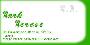 mark mercse business card